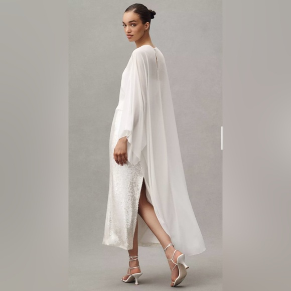 Anthropologie Mare Mare Sheer Cape Sequin Maxi Dress - Picture 5 of 16